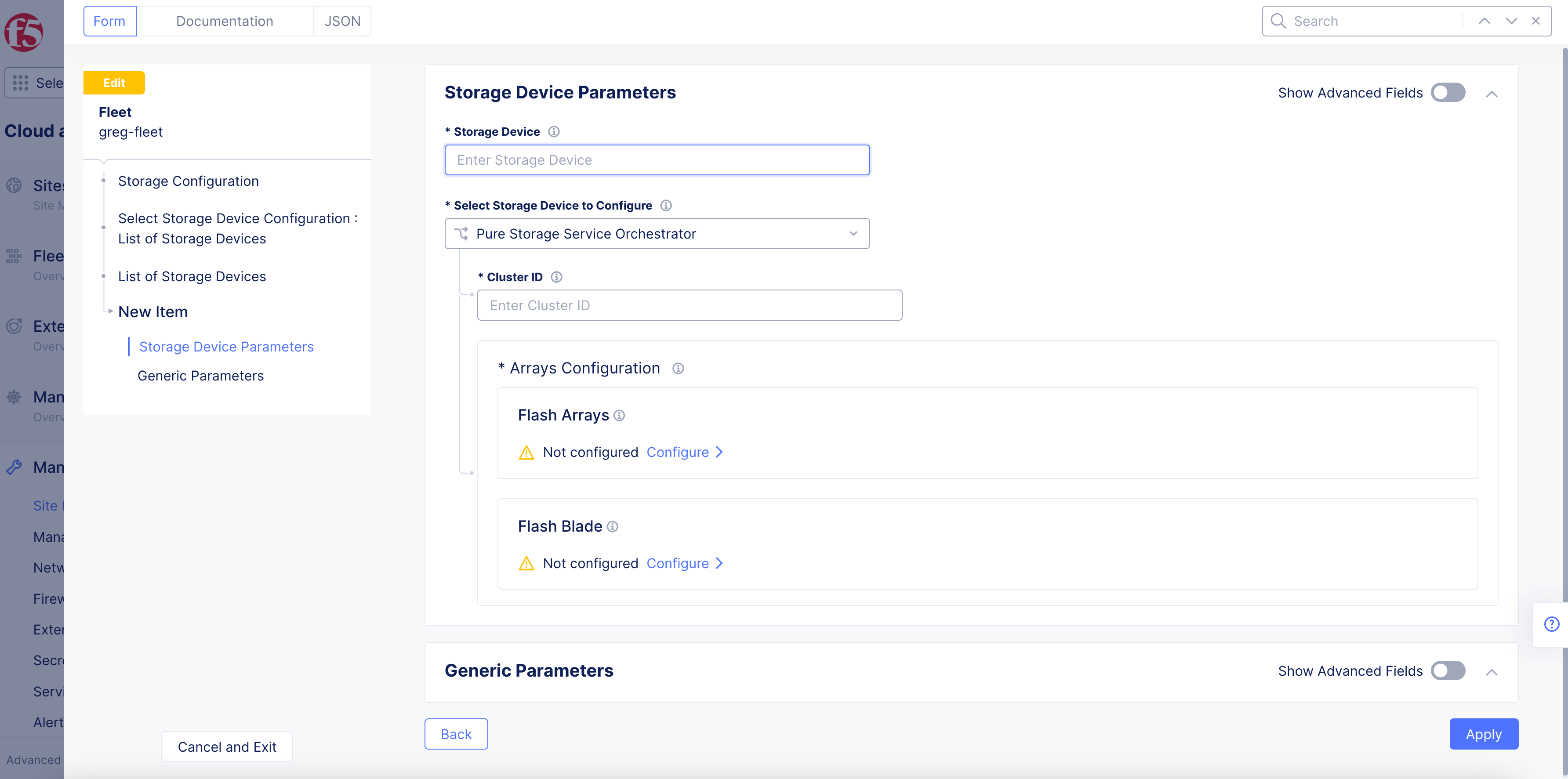 Figure: Storage Devices Parameters